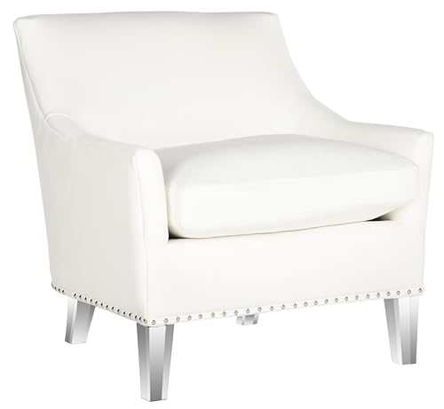 Sillón Plegable Blanco Algodón Estructura Madera miniatura 1