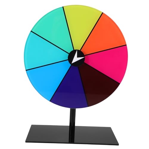 HANABASS Prize Wheel for Team Building Events Rotating Tabletop Game Dry Erase Stand