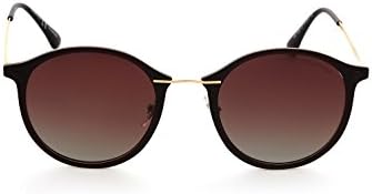 Made In ITALY Cat Eye Polarized Lens Plastic Frame Ladies & Mens Sunglasses DS1536 (Matte Brown, Dark Brown)
