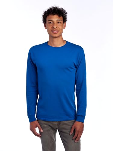 Image of Jerzees Mens Dri-Power Cotton Blend Long Sleeve Tees, Moisture Wicking, Odor Protection, UPF 30+, Sizes S-3x