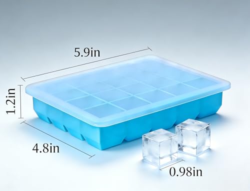 Molde para congelar silicona 1 cucharada azul 2 piezas miniatura 6