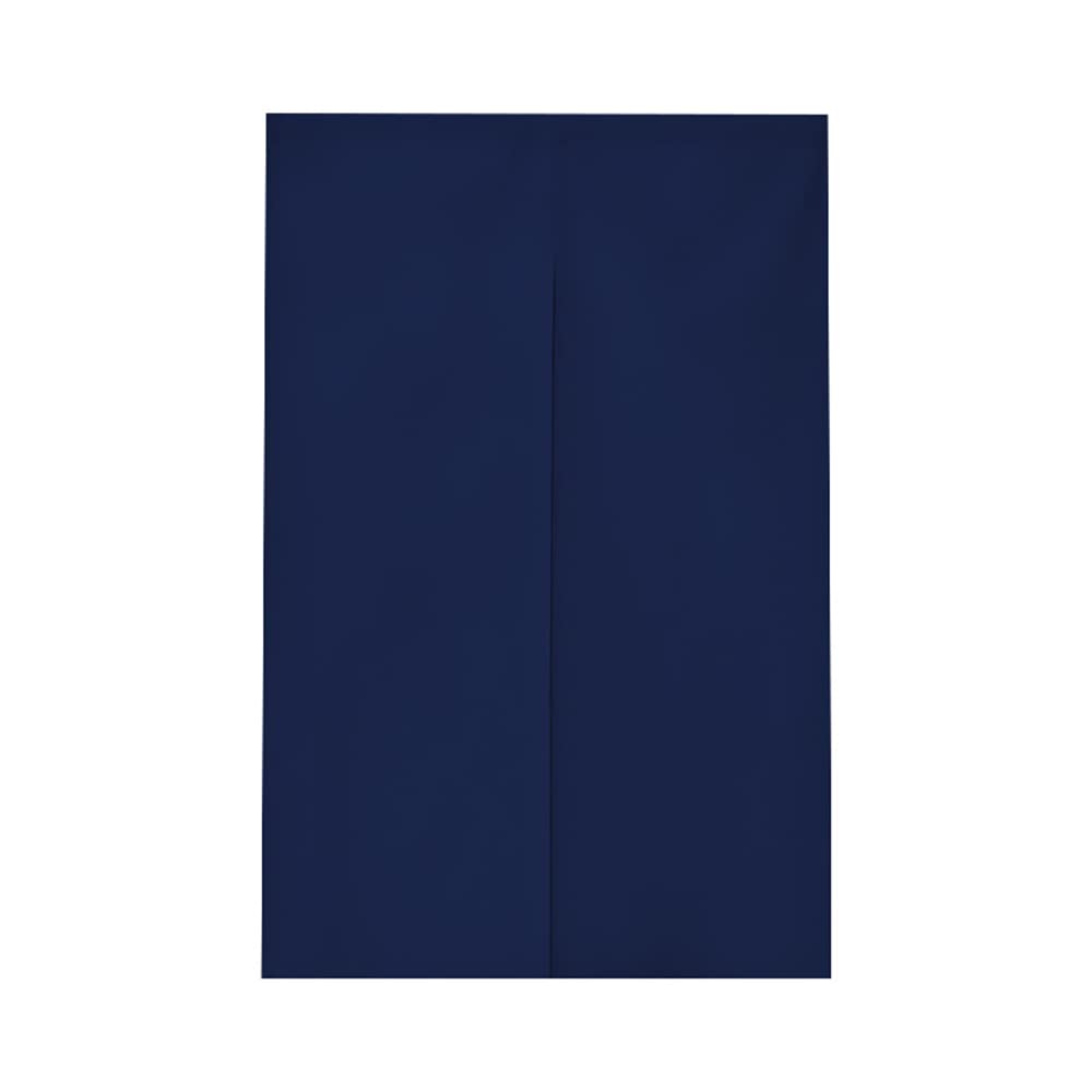 Surwin Navy Blue Japanese Noren Doorway Curtain Cotton Linen Artistic Style Solid Color Door Curtain Window Treatment Tapestry For Kitchen Bistro Partition Shading Home Decorative (90X200cm,)