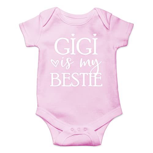 AW Fashions Gigi Is My Bestie Baby Bodysuit Funny Adorable Romper Clothing for Boys, Girls, and Unisex