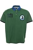  Kitaro Poloshirt Polo Shirt Hemd Herren Kurzarm Baumwolle Piqué Plusgröße, Herrengrößen:4XL, Farbe:grün