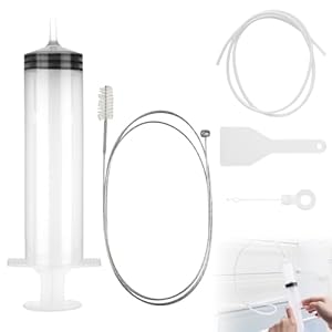 Kühlschrank Reinigungsset, 5 Stück Kühlschrank Abfluss Reinigung, Kühlschrank Reinigung Set Abflussloch, Kühlschrank Entleerungsbagger, Reinigungsbürste für Kühlschrank Reinigungswerkzeug