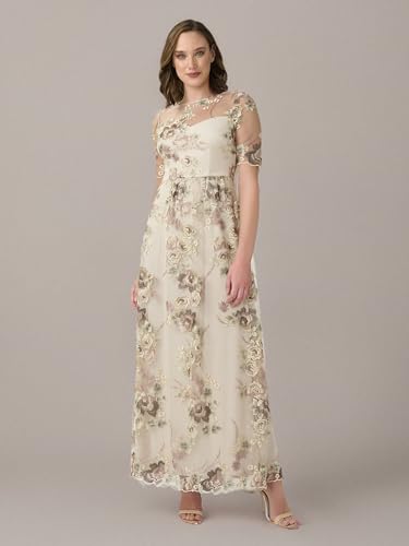 Image of Adrianna Papell Women's Long Embroidered Dress
