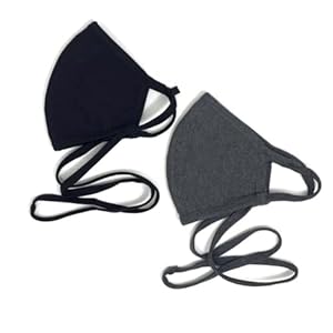 California Wellness Products 100% Cotton Face Mask with Keeper Neck Strap, Air Filter Pocket | Soft Fabric Mask with Adjustable Ear Loops | Breathable & Washable