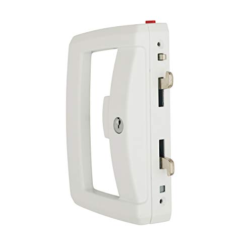 Black Friday - 60% OFF Lockwood Onyx 9A1A2/5PWHI Sliding Patio Door Lock Handle Set Key Locking White