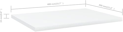 Miniatura 230 de Juego de 4 tableros de estantería, paneles de repuesto, unidades de almacenamiento, estantes de exhibición organizadores, gris hormigón, 31.5 x 11.8