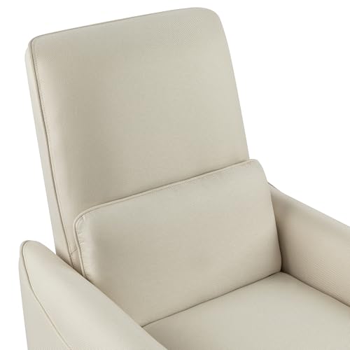 Sillón reclinable empujable tela beige miniatura 6