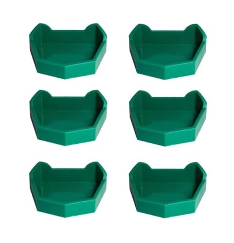 AmeriCan Goods 6/Pk Dental Base Model Formers Kit 3Pcs Upper & 3Pcs Lower Silicone Orthodontic Model Formers Dental Lab Impression Trays (Green-M)