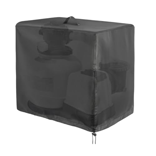 Poolpumpe Abdeckung, wasserdichte Sandfilteranlage Pool Sandfilter Pumpen Für Filteranlage Selbstsaugende Im Außenbereich, UV-Beständig Wasserdicht Mit Verstellbarem Kordelzug Und Reißverschluss