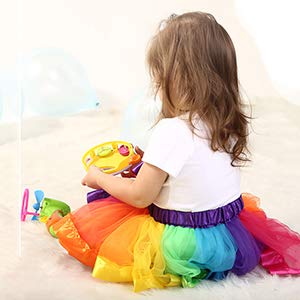 Image of FancyDressWale Unicorn Birthday Princess Dress for Girls Tutu Skirt, T-Shirt and Assorted Head Band
