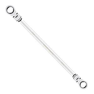 BULLTOOLS Flex-Head Extra Long Ratcheting Wrenches Double Box End Chrome Vanadium Steel 72-Tooth Wrench with Metric 13mm x 15mm