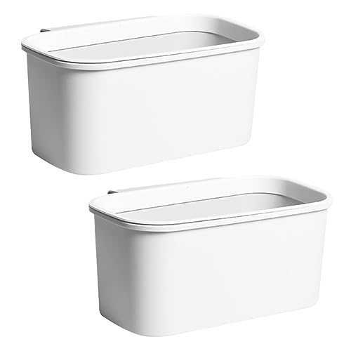 Caneca de basura colgante rectangular blanca GLEAVI miniatura 1