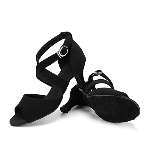 SWDZM Ballroom Dance Shoes Latin Salsa Tango Professional Performance Practice Dancing Shoes,Model FT0952