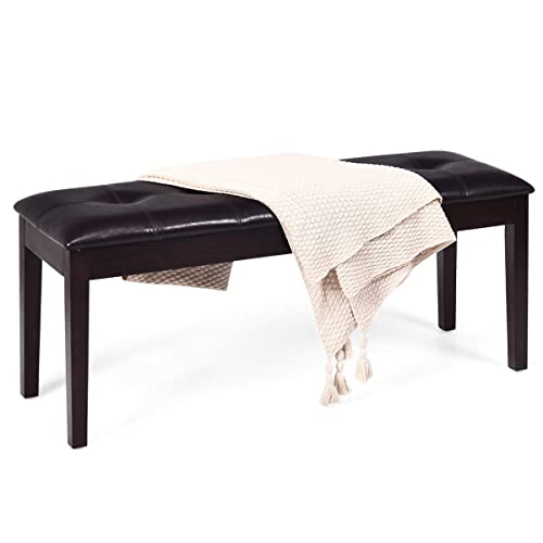 RELAX4LIFE Banquette Tabouret Piano en Bois 2 Places, Banquette Coussin en Cuir PU, Tabouret de Coiffeuse avec 4 Jambes en Caoutchouc, Gris/Brun (Style 3, Brun) - Les Beatles, Paul McCartney, John Lennon, RIngo Starr, George Harrison RELAX4LIFE Banquette Tabouret Piano en Bois 2 Places, Banquette Coussin en Cuir PU, Tabouret de Coiffeuse avec 4 Jambes en Caoutchouc, Gris/Brun (Style 3, Brun) – Image 8