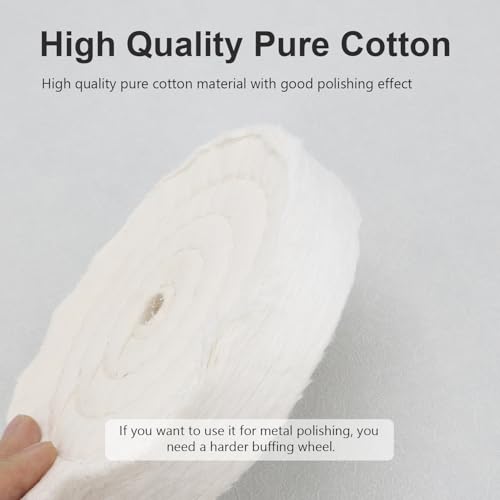 Image of SCOTTCHEN Buffing Polishing Wheel 6 inch (70 Ply) Extra Thick for Bench Grinder Tool with 1 /2 inch Arbor Hole 2 PCS