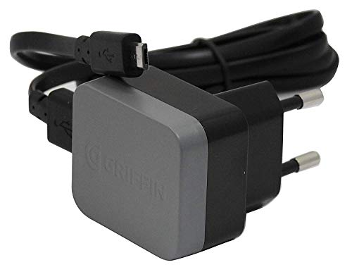 Cofi1453 Griffin Powerblock Chargeur Fiche USB Adaptateur d'alimentation USB Port Quick Charge 2,4A/15W + Micro Câble USB Noir/Gris