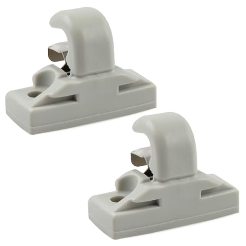 ROBUST 2x Clip Sonnenblendenhalter Grau Halter Blende für VW Caddy Golf Mk4 Sharan Passat Polo Amarok Transporter T5 Touran Seat Ibiza Leon Skoda Fabia Octavia Superb 3B0857561B