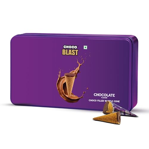 Image of Pure Temptation Chocoblast Celebration Gift Box | 196g Chocolate-Filled Waffle Cones | Premium Chocolate Gift Hamper for Men & Women | Ideal for Birthdays, Anniversaries & Special Occasions