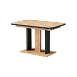 Vicco Esstisch Fenaro, Schwarz/Eiche, 120-160 x 80 cm ...