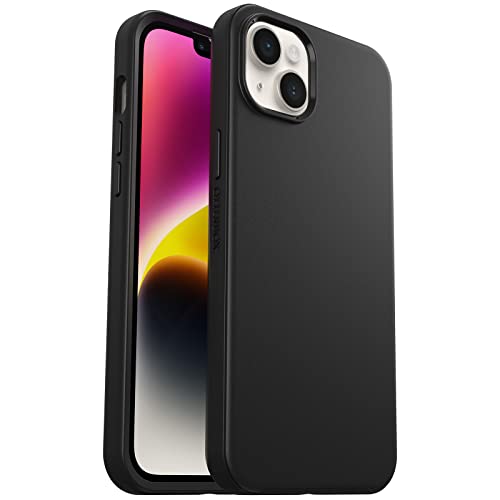 OtterBox iPhone 14 Plus Symmetry Series+ Case - BLACK , Ultra-Sleek, Snaps to MagSafe, Raised Edges Protect Camera & Screen
