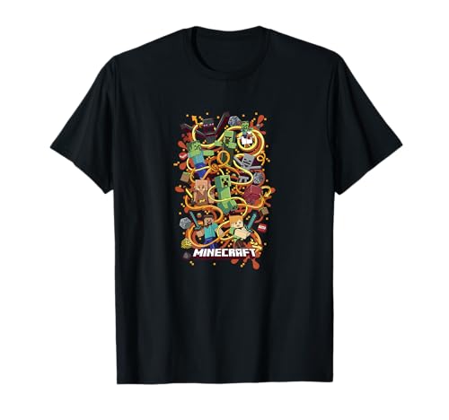 Minecraft Group Shot Funtage Arrow Composition T-Shirt