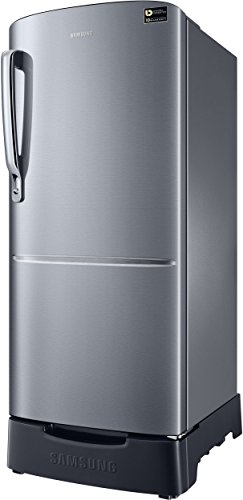 Image of Samsung 192 L 3 Star Direct Cool Single Door Refrigerator(RR20N182ZS8 /HL, RR20N282ZS8 /NL, Elegant Inox, Base Stand with Drawer, Inverter Compressor)