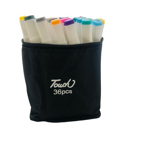 Caneta Marcador Permanente 36 Cores Ponta Dupla Desenho Profissional Artistico Canetinha Bag Desenho