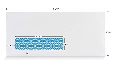 50010-Single-Left-Window-SELF-Seal-Security-Envelopes-Super-Strong-Quick-Seal-Self-Sealing-Closure-Security-Tinted-Size-4-18-x-9-12-Inches-24-LB-500-Count-35210