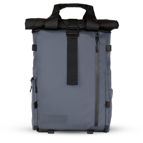 Image of WANDRD PRVKE Lite: Weather-Resistant Travel & Camera Backpack with Laptop Sleeve, Quick Side Access, Clamshell Opening - Ideal Photography & Travel Bag (Aegean Blue)