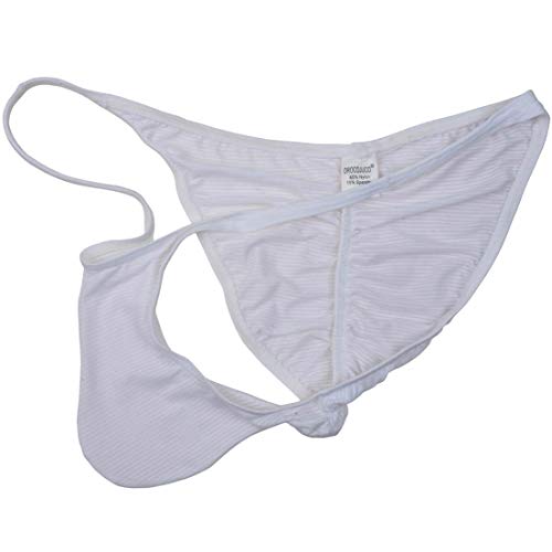 OROCOJUCO Men Pouch Thong String T-back Spandex Underwear Mini Bikini Jockstrap Tanga Pucker Bikini Briefs3