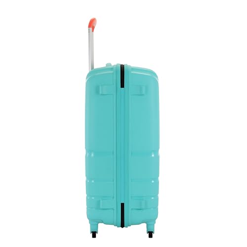Image of American Tourister Upland Sport 68 CM Medium Checkin Polypropylene (PP) Hard 4 Wheels Spinner Luggage /Suitcase /Trolley Bag for Travel (Pool Blue)