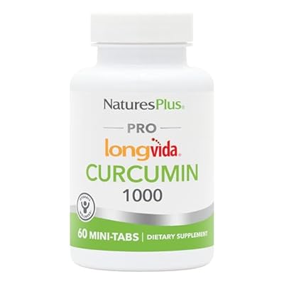 NaturesPlus PRO Longvida Curcumin 1000 mg - 60 Mini-Tabs - Promotes Healthy Free Radical Protection - Non-GMO, Vegan, Gluten Free, Soy Free - 30 Servings