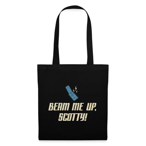 Spreadshirt Star Trek The Original Series Beam Me Up, Scotty Stoffbeutel, One size, Schwarz