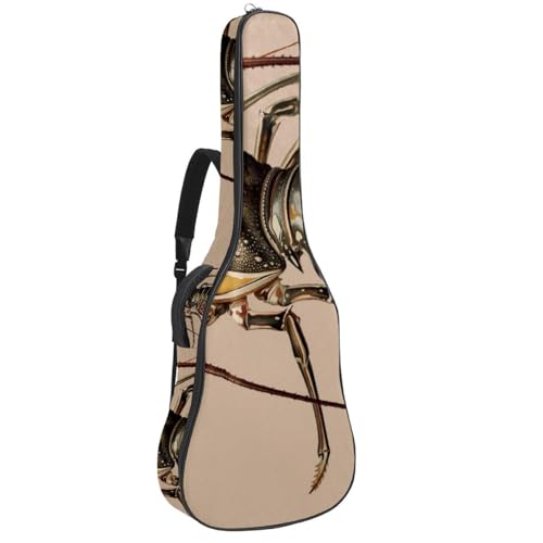 Housse pour guitare acoustique motif étoile filante jaune arc-en-ciel