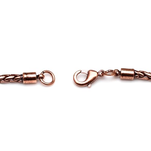 100% Oxidized Copper Chain Necklace Pure Copper Wheat Chain Solid jewelry Chain Gift for Unisex4