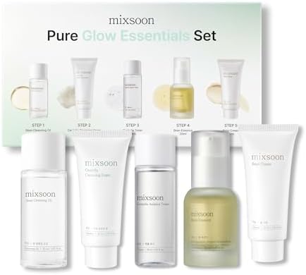 Mixsoon Pure Glow Essentials - Juego de 5 pasos para el cuidado d...