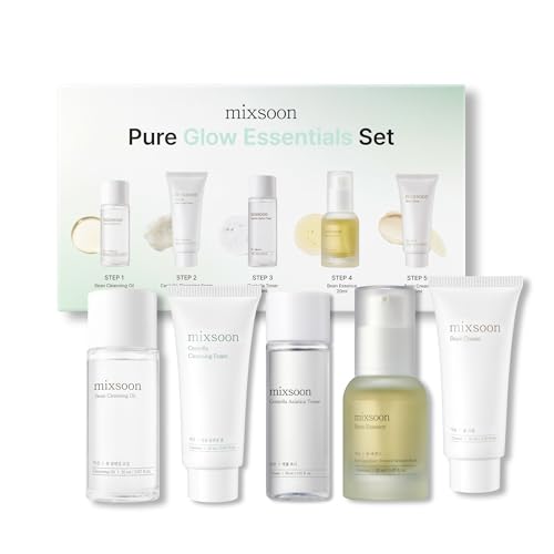 mixsoon Pure Glow Essentials Set - 5-Step Skincare Kit - Travel k...