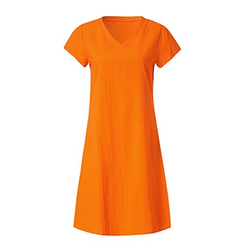 Vestidos para mulheres, camiseta casual de verão, algodão, casual, plus size, blusas, vestido, Laran