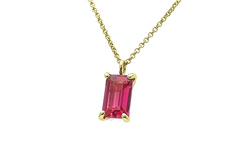 Pendentif Tourmaline Rose Or Massif 18k | Un Bijou Durable Qui Ne S'Oxyde Jamais
