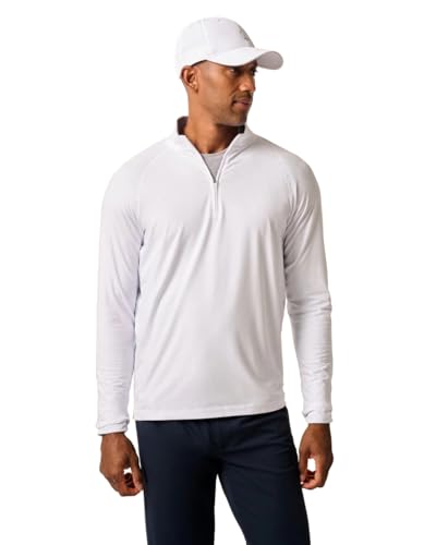 johnnie-O Freeborne Performance 1/4 Zip Pullover White/L