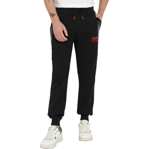 GUESS Pantalon de survêtement Gaston Cuffed Z4RB00KBO62, Noir , XS