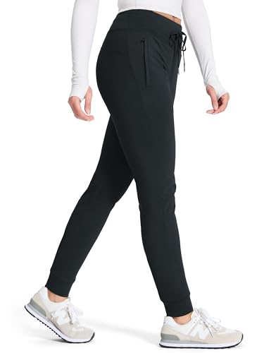 SEVEGO Women 30"/32"/34"/36"/38" Tall Inseam Fleece Lined Joggers Water Resistant Hiking Pants with Zipper Pockets2