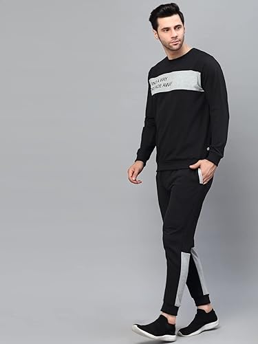 Image of Rigo Round Neck Full Sleeve Terry Track Suit For Men | Regular Fit Plus Sizes Tracksuit for Men's | Co-ord Set For Men