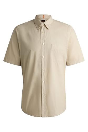 BOSS Hommes Relegant 6-Short Chemise Regular en Popeline de Coton