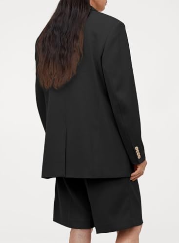 Womens 2024 Fashion Spring Lapel Collar Buttons Blazer Jackets for Women Business Casual3