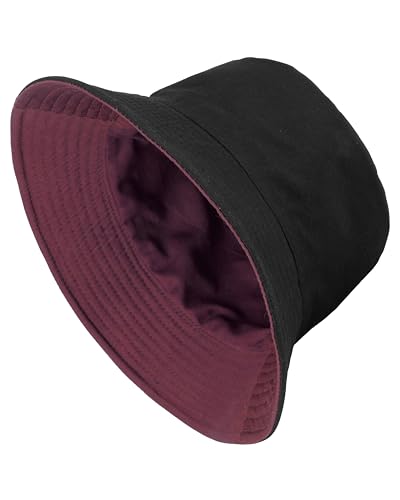 Image of Gelante Reversible Bucket Hat for Men and Women - Cotton, Outdoor Sun Protection Bucket Hats.