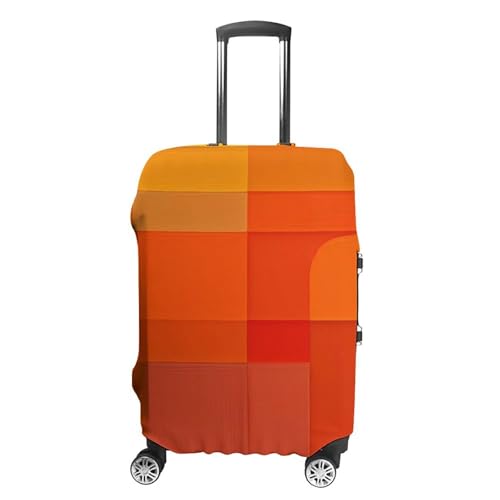 Orange And Gray Abstract Luggage Cover Dustproof Travel Suitcase Cover Elastic Suitcase ProtectorFit 19-32 Inch Luggage，L